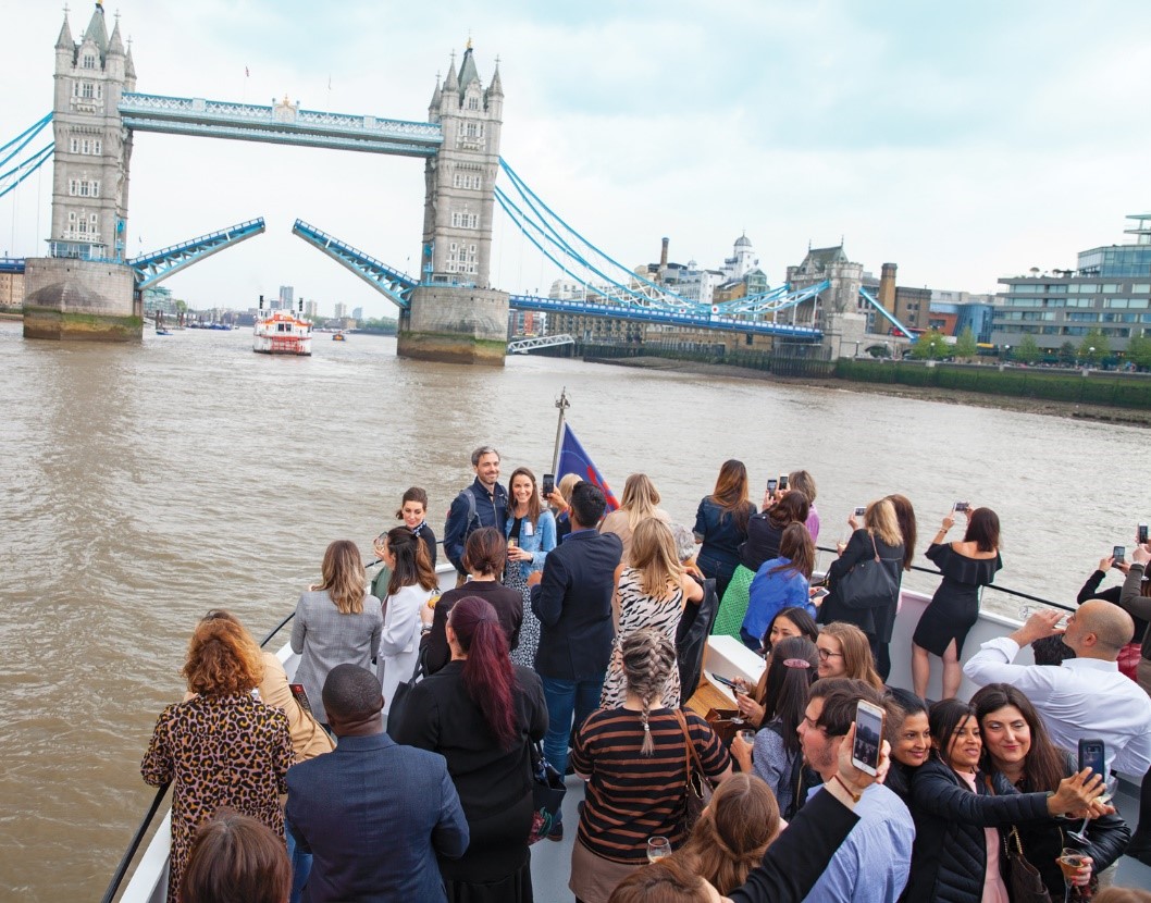group on a boat