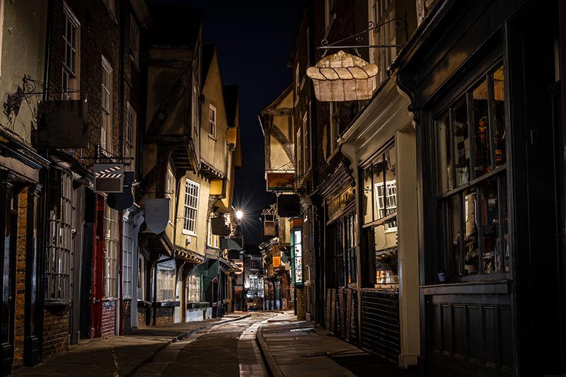 mediaeval street in the shambles, york
